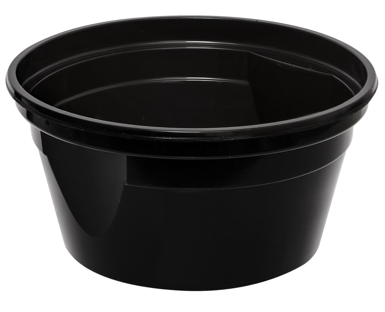 MEHRWEG Mikrowellen Suppenbowl black PP24, 680/750ml, mit klarem Deckel, 550 Stück/Karton
